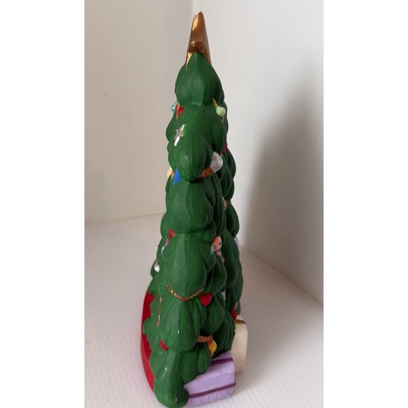 Vintage Ceramic Christmas Tree Cross Most Precious Gift 8.5” Hand Painted Jesus - Picture 10 of 12